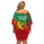 Senegal Football Off Shoulder Short Dress 2024 Go Champions Lions De La Teranga - Wonder Print Shop