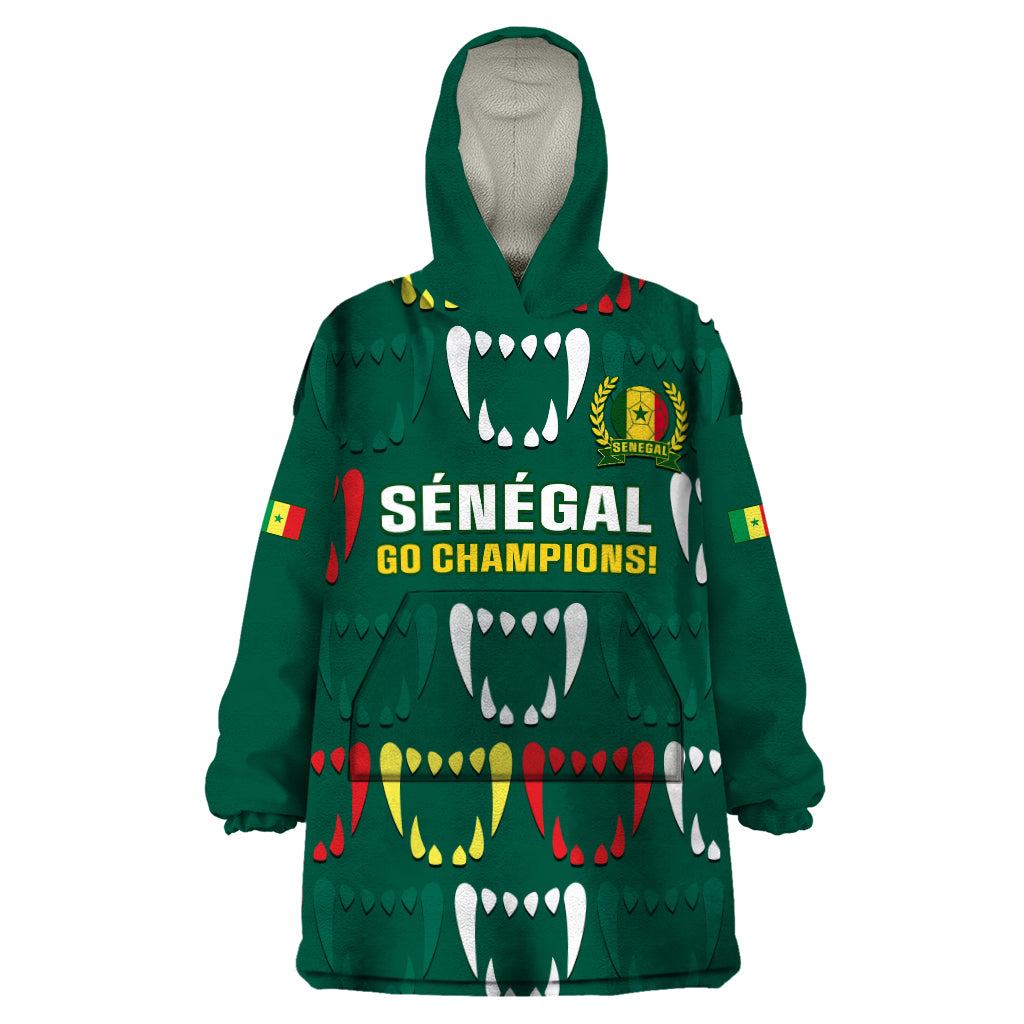 Custom Senegal Football Wearable Blanket Hoodie 2024 Culture Pour Home Style - Wonder Print Shop