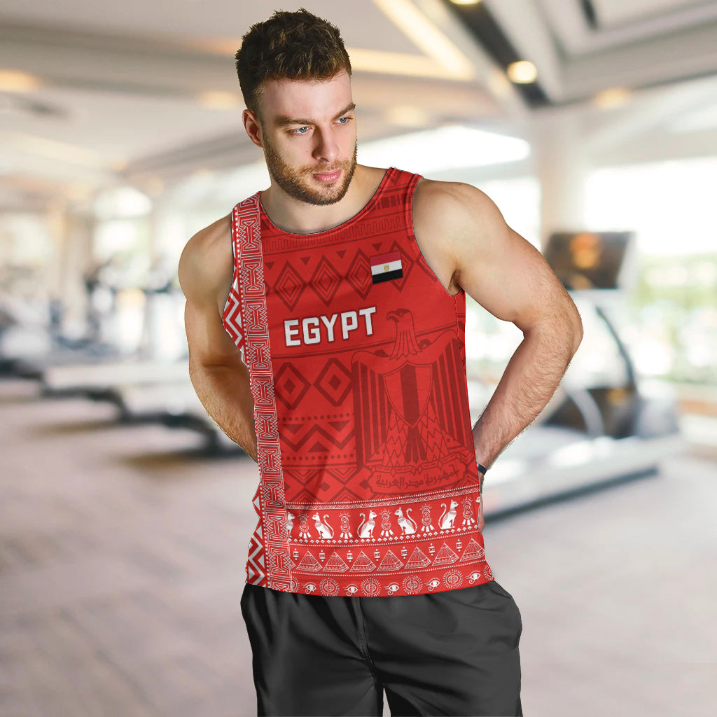 Egypt Football Men Tank Top 2024 Go Champions Pharaohs Egyptian Patterns - Wonder Print Shop