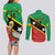 Custom Saint Kitts and Nevis Football Couples Matching Long Sleeve Bodycon Dress and Long Sleeve Button Shirt 2025 Go Sugar Boyz