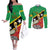 Custom Saint Kitts and Nevis Football Couples Matching Off The Shoulder Long Sleeve Dress and Long Sleeve Button Shirt 2025 Go Sugar Boyz