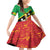 Custom Saint Kitts and Nevis Football Family Matching Off Shoulder Short Dress and Hawaiian Shirt 2025 Go Sugar Boyz