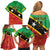 Custom Saint Kitts and Nevis Football Family Matching Off Shoulder Short Dress and Hawaiian Shirt 2025 Go Sugar Boyz