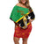 Custom Saint Kitts and Nevis Football Family Matching Off Shoulder Short Dress and Hawaiian Shirt 2025 Go Sugar Boyz