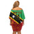 Custom Saint Kitts and Nevis Football Family Matching Off Shoulder Short Dress and Hawaiian Shirt 2025 Go Sugar Boyz