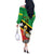 Custom Saint Kitts and Nevis Football Off The Shoulder Long Sleeve Dress 2025 Go Sugar Boyz