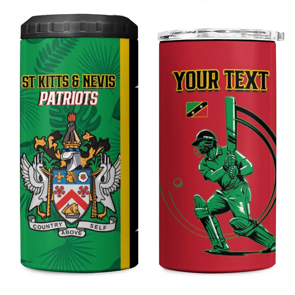 Custom Saint Kitts and Nevis Cricket 4 in 1 Can Cooler Tumbler Go Champions Patriots