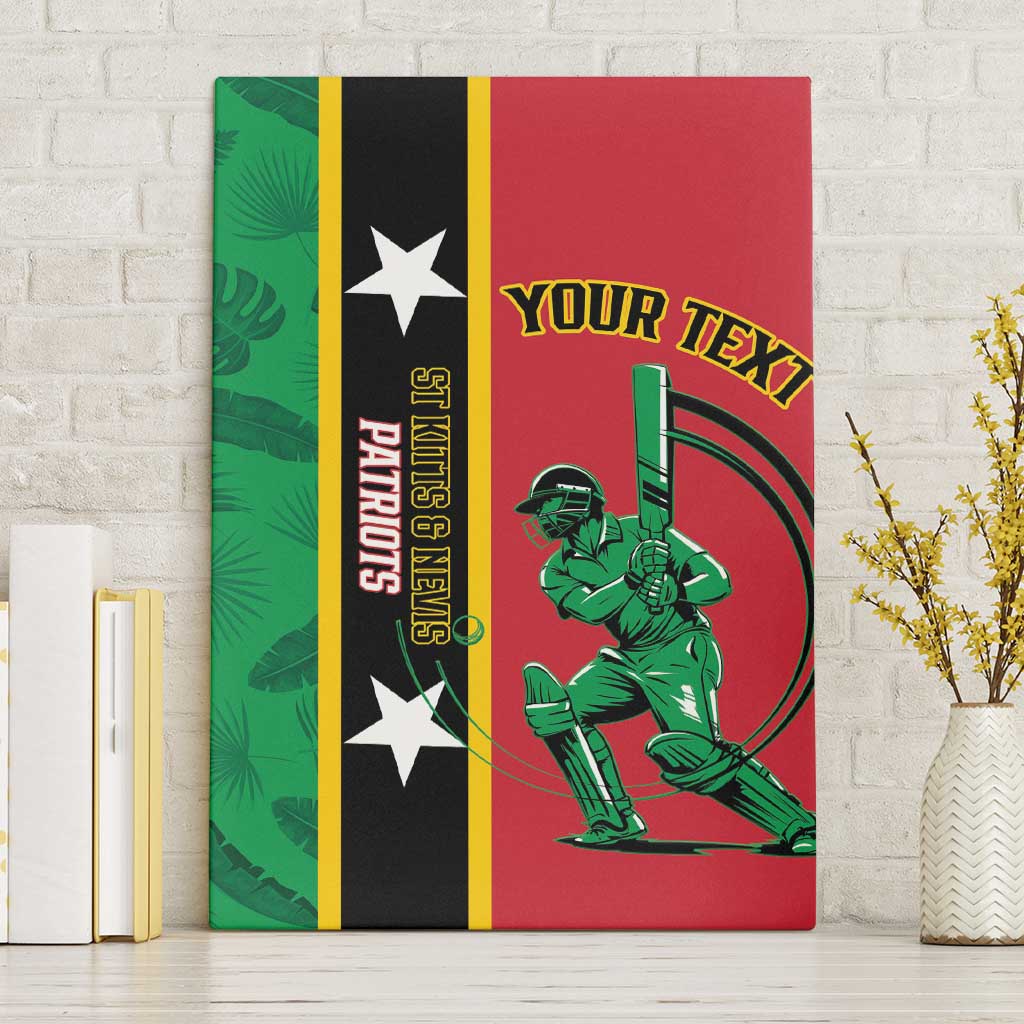 Custom Saint Kitts and Nevis Cricket Canvas Wall Art Go Champions Patriots