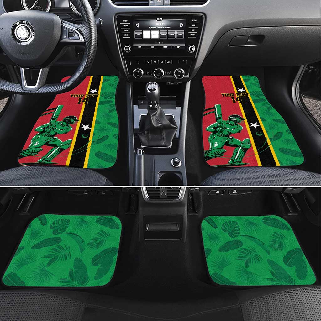 Custom Saint Kitts and Nevis Cricket Car Mats Go Champions Patriots