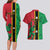 Custom Saint Kitts and Nevis Cricket Couples Matching Long Sleeve Bodycon Dress and Hawaiian Shirt Go Champions Patriots