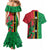 Custom Saint Kitts and Nevis Cricket Couples Matching Mermaid Dress and Hawaiian Shirt Go Champions Patriots