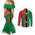 Custom Saint Kitts and Nevis Cricket Couples Matching Mermaid Dress and Long Sleeve Button Shirt Go Champions Patriots