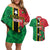 Custom Saint Kitts and Nevis Cricket Couples Matching Off Shoulder Short Dress and Hawaiian Shirt Go Champions Patriots