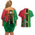 Custom Saint Kitts and Nevis Cricket Couples Matching Off Shoulder Short Dress and Hawaiian Shirt Go Champions Patriots