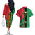 Custom Saint Kitts and Nevis Cricket Couples Matching Off The Shoulder Long Sleeve Dress and Hawaiian Shirt Go Champions Patriots