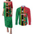 Custom Saint Kitts and Nevis Cricket Couples Matching Puletasi and Long Sleeve Button Shirt Go Champions Patriots