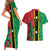 Custom Saint Kitts and Nevis Cricket Couples Matching Short Sleeve Bodycon Dress and Hawaiian Shirt Go Champions Patriots