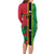 Custom Saint Kitts and Nevis Cricket Family Matching Long Sleeve Bodycon Dress and Hawaiian Shirt Go Champions Patriots