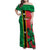 Custom Saint Kitts and Nevis Cricket Family Matching Off Shoulder Maxi Dress and Hawaiian Shirt Go Champions Patriots