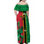 Custom Saint Kitts and Nevis Cricket Family Matching Off Shoulder Maxi Dress and Hawaiian Shirt Go Champions Patriots