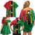 Custom Saint Kitts and Nevis Cricket Family Matching Off Shoulder Short Dress and Hawaiian Shirt Go Champions Patriots