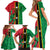 Custom Saint Kitts and Nevis Cricket Family Matching Short Sleeve Bodycon Dress and Hawaiian Shirt Go Champions Patriots