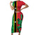 Custom Saint Kitts and Nevis Cricket Family Matching Short Sleeve Bodycon Dress and Hawaiian Shirt Go Champions Patriots