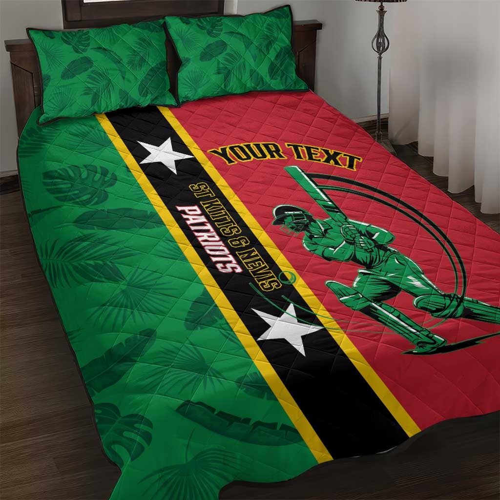 Custom Saint Kitts and Nevis Cricket Quilt Bed Set Go Champions Patriots