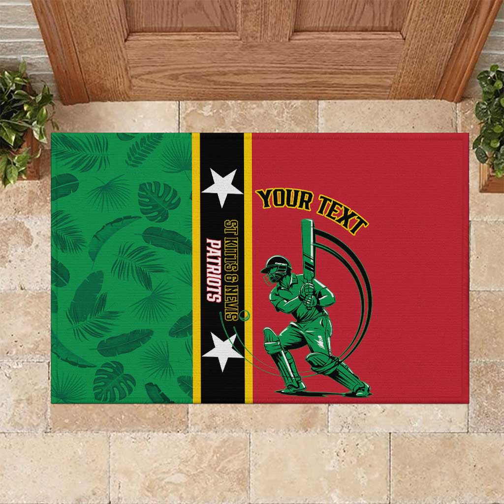 Custom Saint Kitts and Nevis Cricket Rubber Doormat Go Champions Patriots