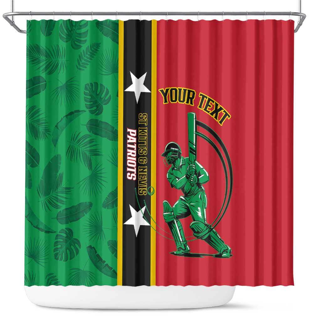 Custom Saint Kitts and Nevis Cricket Shower Curtain Go Champions Patriots