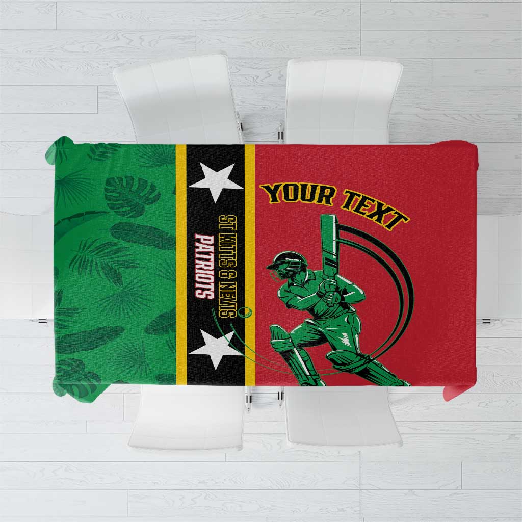 Custom Saint Kitts and Nevis Cricket Tablecloth Go Champions Patriots