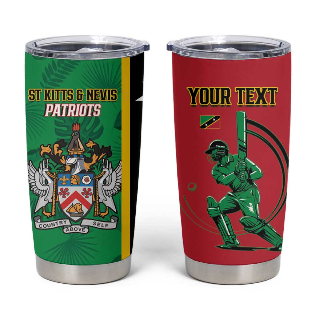 Custom Saint Kitts and Nevis Cricket Tumbler Cup Go Champions Patriots