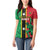 Custom Saint Kitts and Nevis Cricket Women Polo Shirt Go Champions Patriots