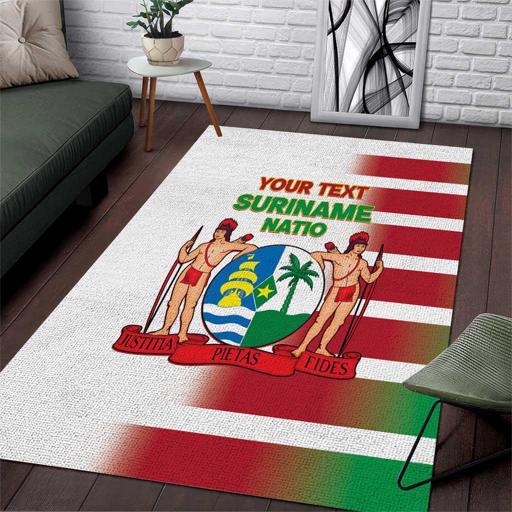 Custom Suriname Football Area Rug 2025 Go Natio White Color