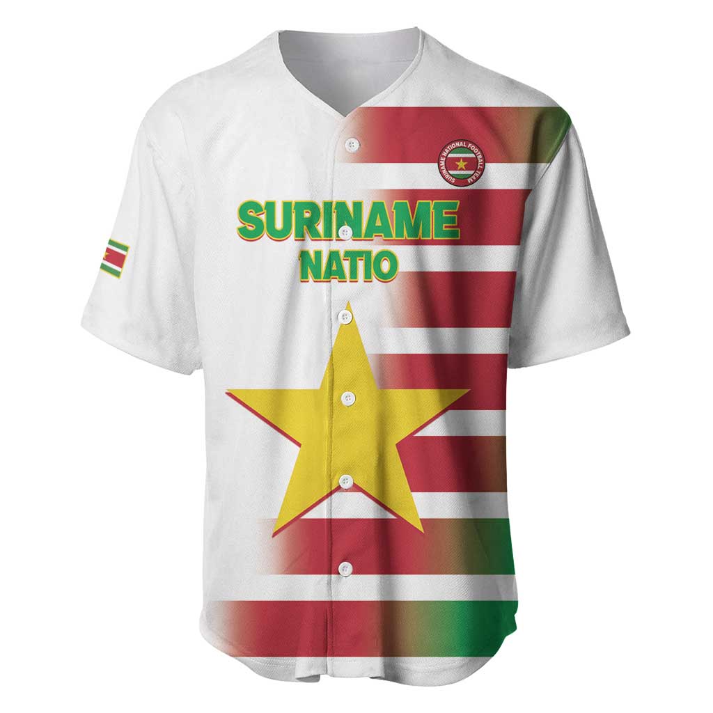 Custom Suriname Football Baseball Jersey 2025 Go Natio White Color