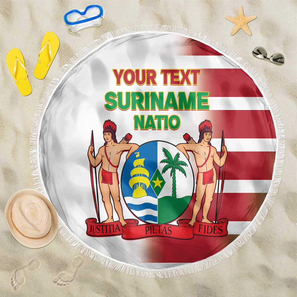 Custom Suriname Football Beach Blanket 2025 Go Natio White Color