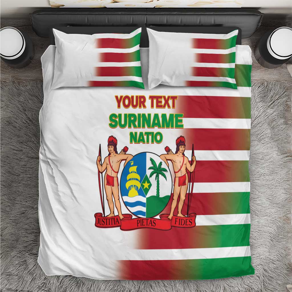 Custom Suriname Football Bedding Set 2025 Go Natio White Color