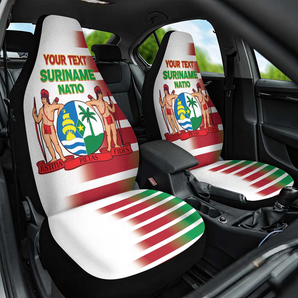 Custom Suriname Football Car Seat Cover 2025 Go Natio White Color