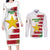 Custom Suriname Football Couples Matching Long Sleeve Bodycon Dress and Long Sleeve Button Shirt 2025 Go Natio White Color