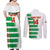 Custom Suriname Football Couples Matching Off Shoulder Maxi Dress and Long Sleeve Button Shirt 2025 Go Natio White Color