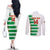 Custom Suriname Football Couples Matching Off The Shoulder Long Sleeve Dress and Long Sleeve Button Shirt 2025 Go Natio White Color