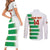 Custom Suriname Football Couples Matching Short Sleeve Bodycon Dress and Long Sleeve Button Shirt 2025 Go Natio White Color