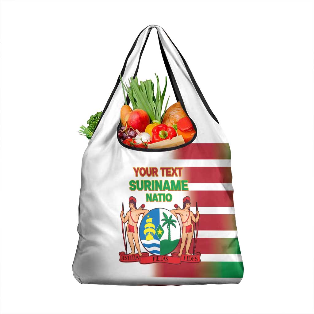 Custom Suriname Football Grocery Bag 2025 Go Natio White Color