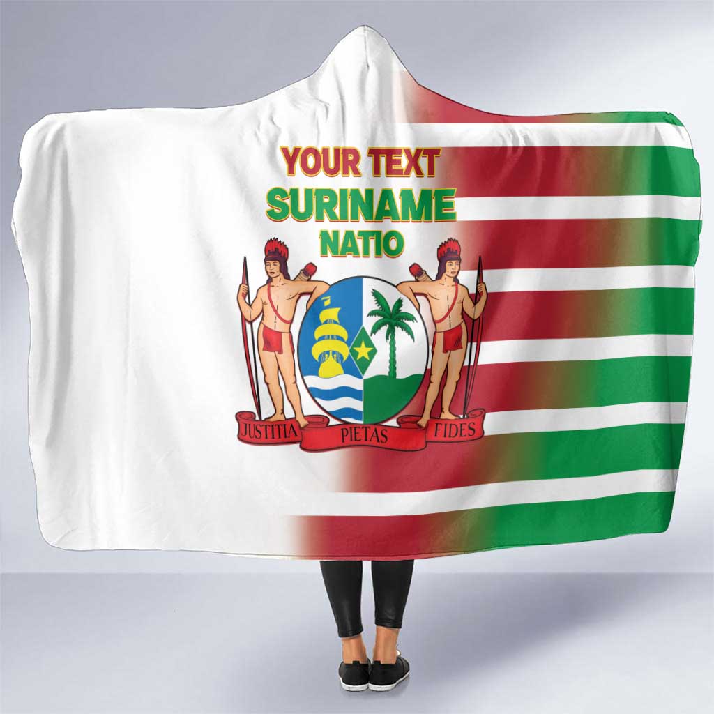 Custom Suriname Football Hooded Blanket 2025 Go Natio White Color