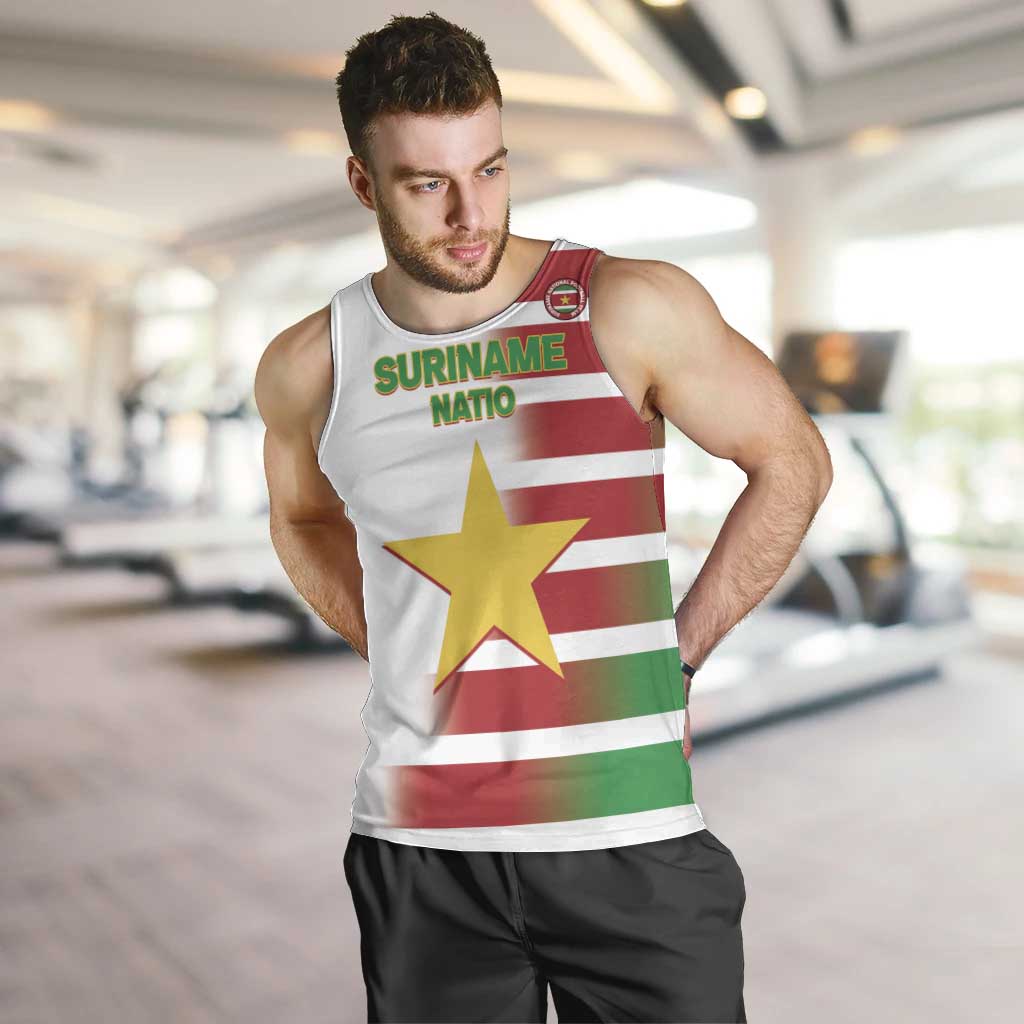 Custom Suriname Football Men Tank Top 2025 Go Natio White Color