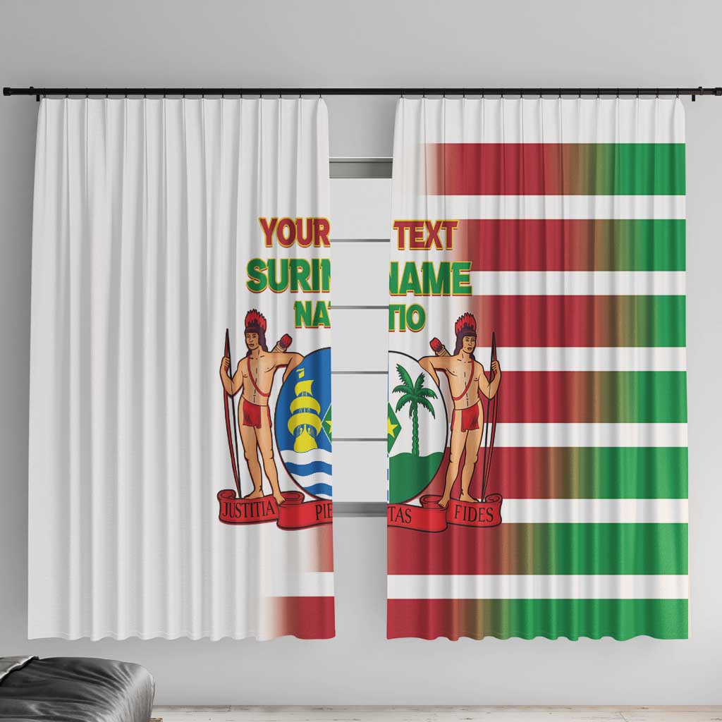 Custom Suriname Football Window Curtain 2025 Go Natio White Color