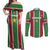 Custom Suriname Football Couples Matching Off Shoulder Maxi Dress and Long Sleeve Button Shirt 2025 Go Natio Flag Color