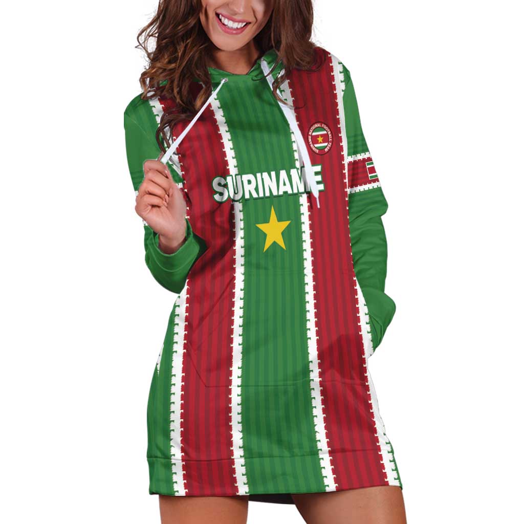 Custom Suriname Football Hoodie Dress 2025 Go Natio Flag Color