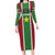 Custom Suriname Football Long Sleeve Bodycon Dress 2025 Go Natio Flag Color