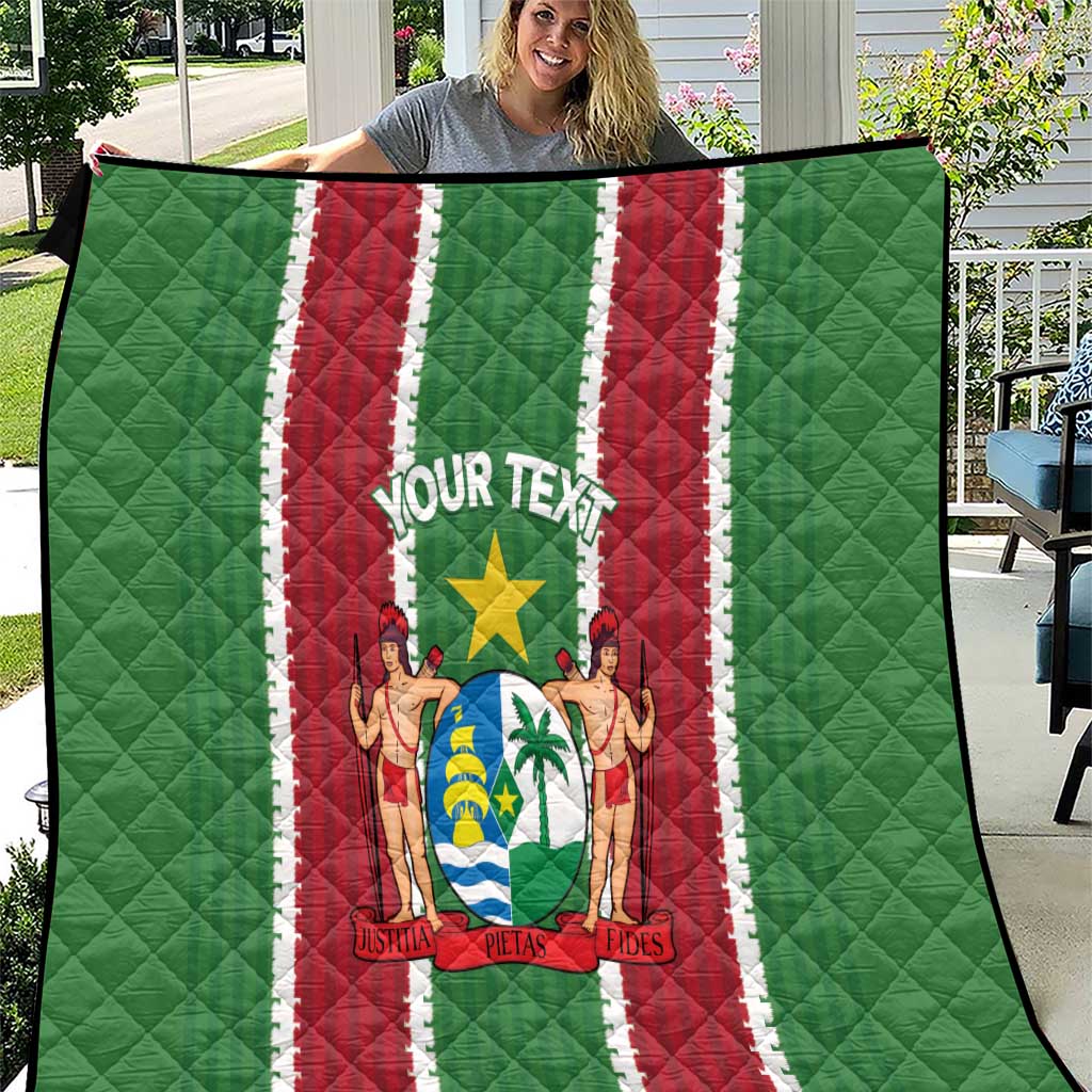 Custom Suriname Football Quilt 2025 Go Natio Flag Color